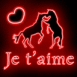 Chevaux cabrs "Je t'aime"